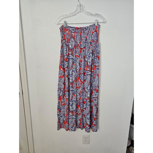 Artisan New York Blue and Red‎ Paisley Maxi Skirt - Picture 1 of 4